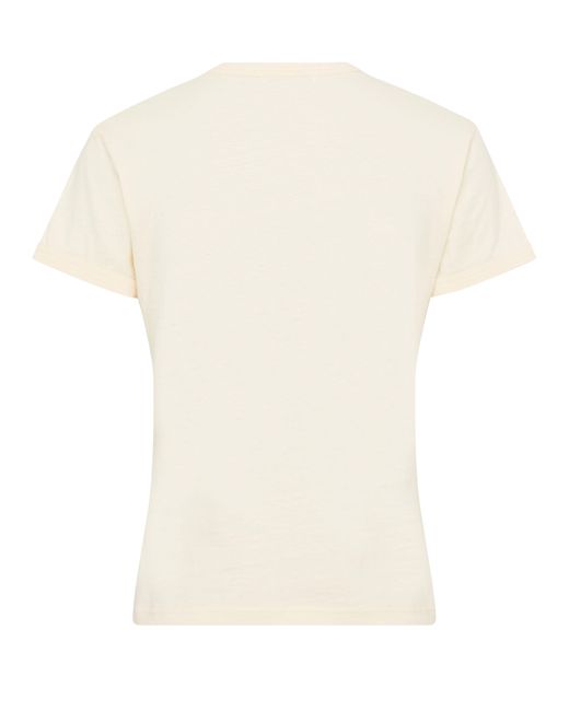 Acne White Kurzarm-T-Shirt mit Print