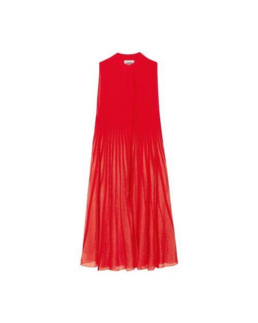 Claudie Pierlot Red Knit Maxi Dress