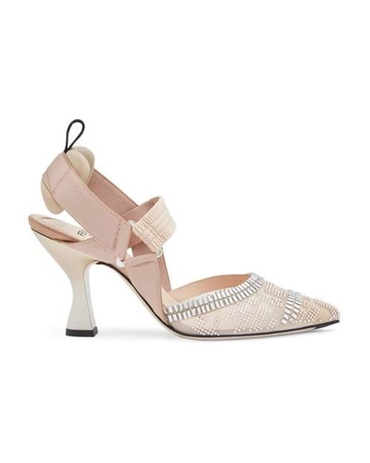 Fendi Colibrì In Nude And Leather in Pink |
