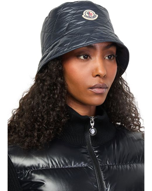 Moncler Blue Logo Bucket Hat