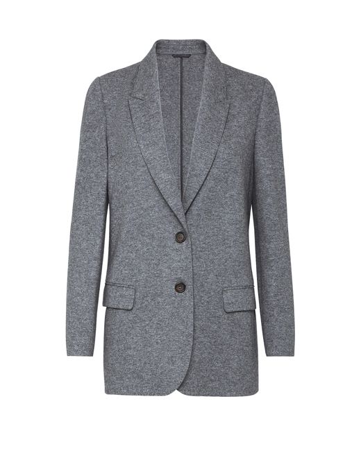 Brunello Cucinelli Gray Jersey Cashmere Jacket