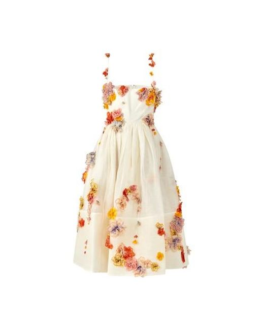 Zimmermann Postcard Midi Dress in White Lyst
