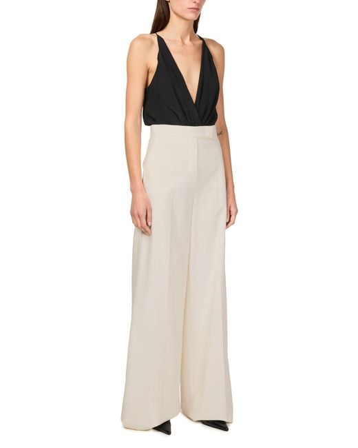 Max Mara White Weit Geschnittene Hose Fnish