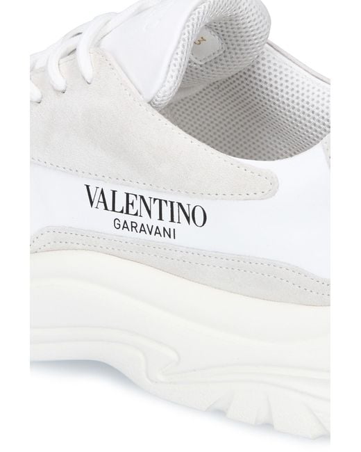 valentino bansi leather trainers