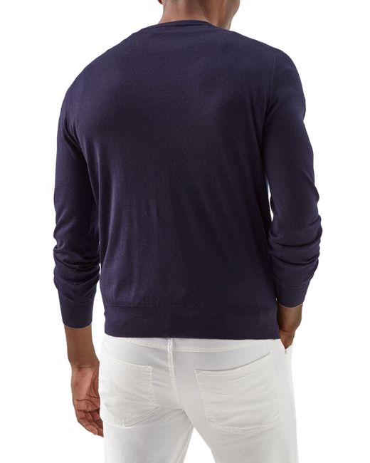 Brunello Cucinelli Blue Lightweight Sweater for men