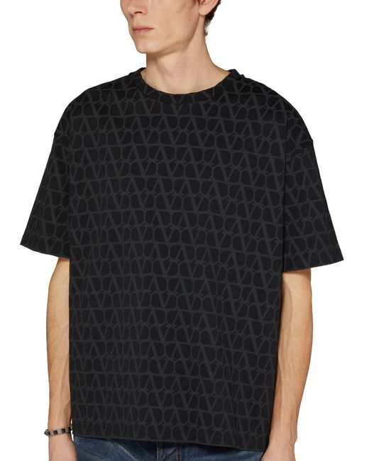 Valentino Garavani Canvas-T-Shirt Iconographe in Black für Herren