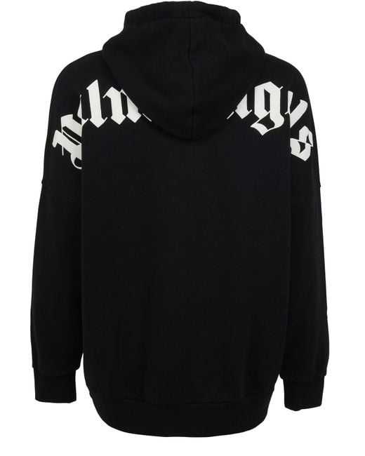 Palm Angels Classic Logo Hoodie in Black_white (Black) for Men | Lyst