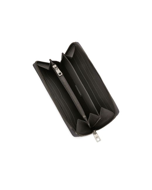Dolce & Gabbana Brieftasche mit Rundum-Reißverschluss und DG-Logo in Black für Herren
