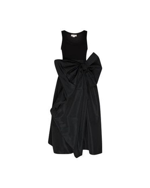 Alexander McQueen Black Hybrid Bow Dress