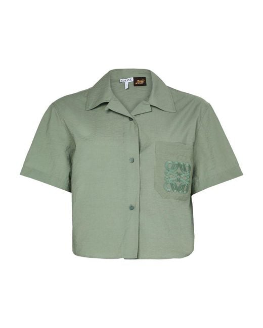 Loewe Green Kurzarmhemd Anagram Aus Baumwolle