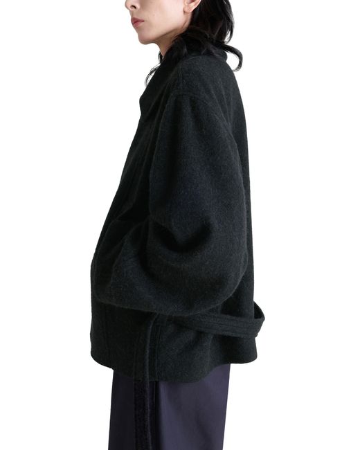 コート LEMAIRE Short asymmetrical bathrobe coat Buy Lemaire Short Asymmetrical Bathrobe Coat 'Brown
