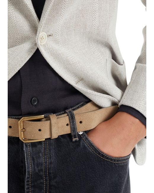 Brunello Cucinelli Natural Leather Belt for men