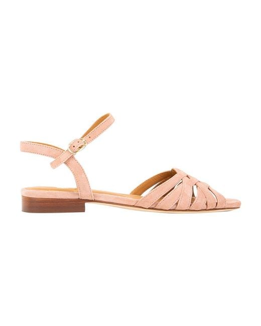 Bobbies Pink Flat Sandals Ellis