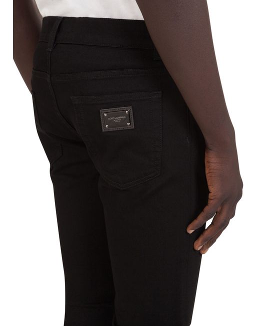 Dolce & Gabbana Schwarze Stretch-Jeans Skinny Fit in Black für Herren