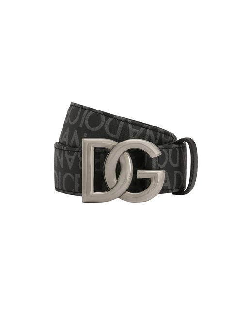 Dolce & Gabbana Black Logo Belt for men