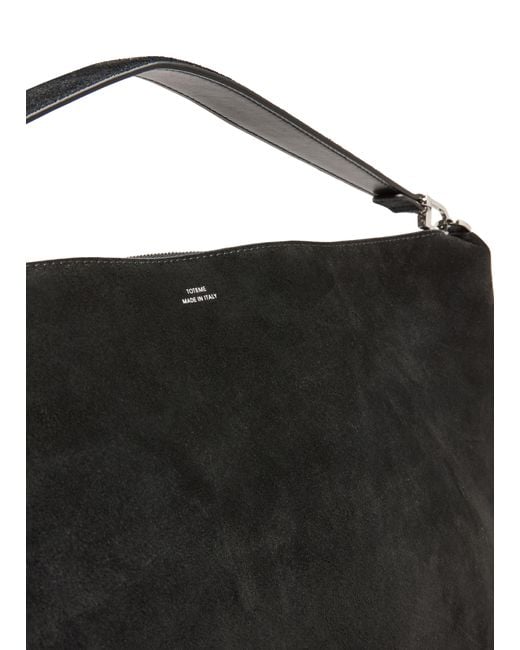 Totême  Black Scoop Suede Tote Bag