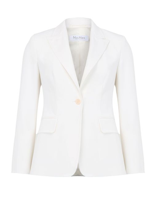 Max Mara White Ein-Knopf-Blazer Palchi