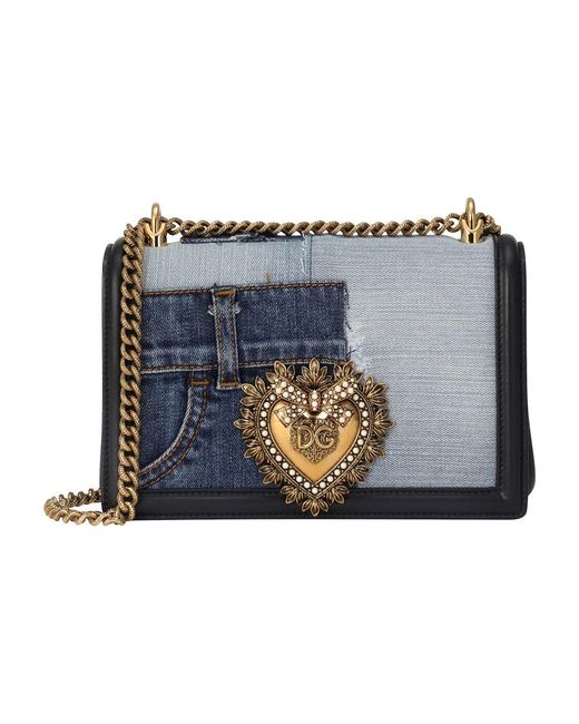 Dolce & Gabbana Blue Medium Devotion Bag