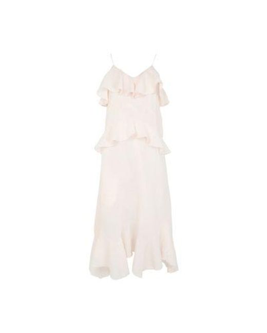 Skall Studio White Benedicte Ruffle Maxi Dress