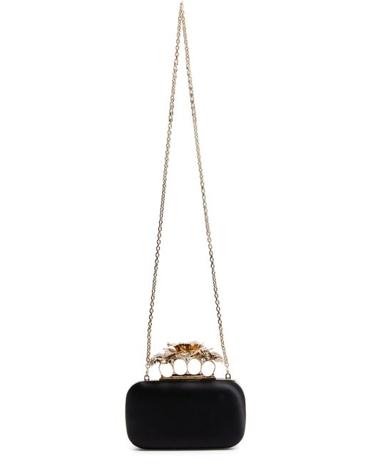 Alexander McQueen Black Carnation Clutch