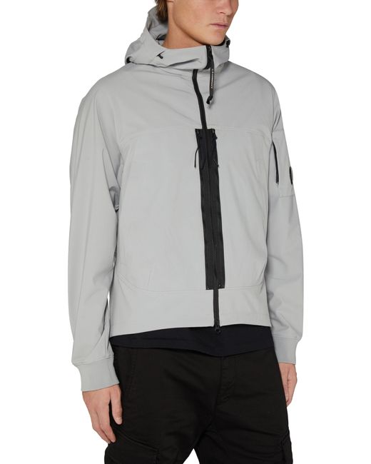 C P Company Gray C. P Shell-r Hooded Jacket for men