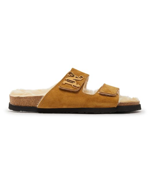 Palm Angels Brown Pa Comfy Open Toe Slippers for men