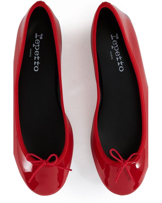 red ballet flats