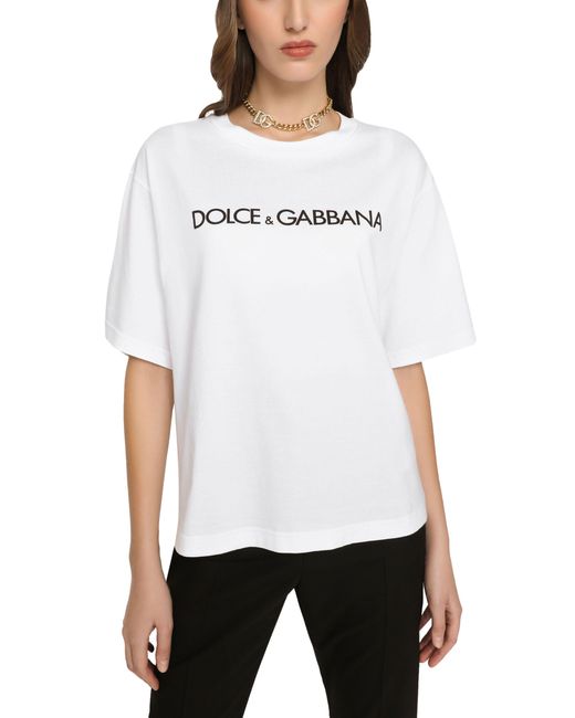 T-shirt en jersey à imprimé « » Dolce & Gabbana en coloris White