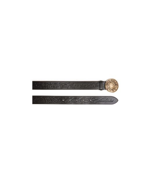 Acne Brown Ledergürtel Mit Logo-Schnalle