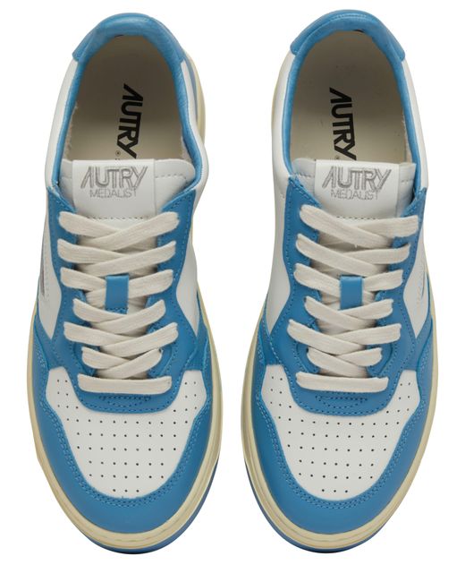 Autry Blue Medalist Bicolor Sneakers