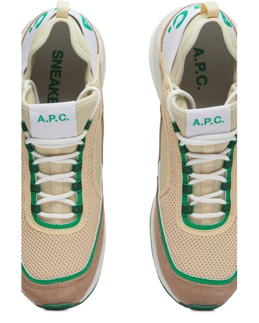 A.P.C. Run Around Sneakers in Natural for Men | Lyst UK