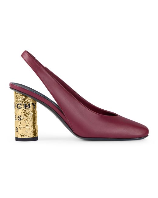 Givenchy Purple Leder-Pumps Tape