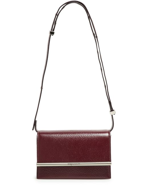Alexander McQueen Red Cross-Bar-Umhängetasche