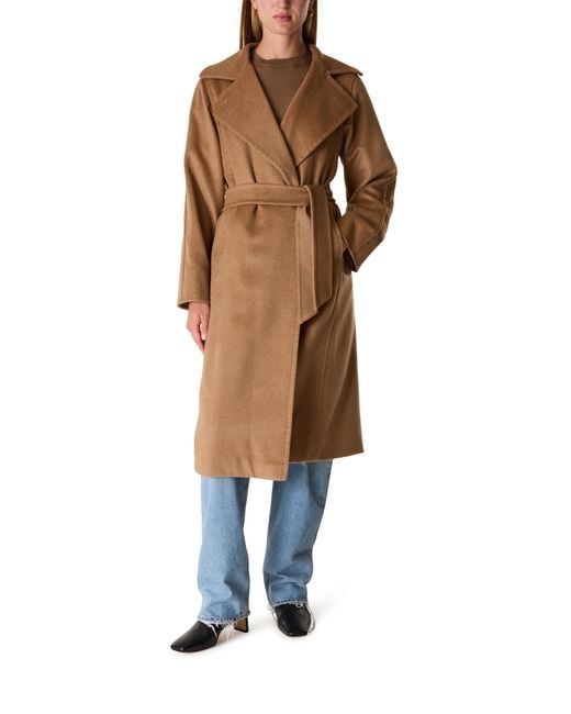 Max Mara Brown Manuela Maxi Belted Coat