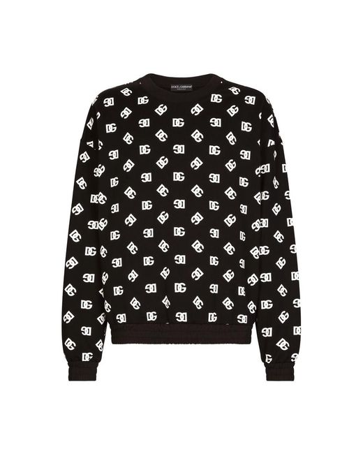 Dolce & Gabbana Black Round-neck Sweatshirt for men