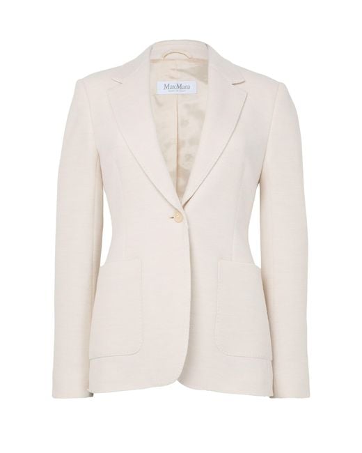 Max Mara Natural Single-Buttoned Blazer