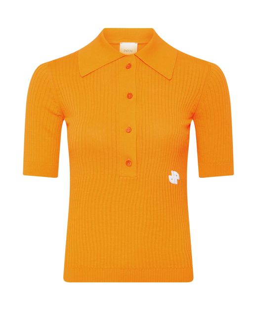 Patou Orange Short Sleeves Polo