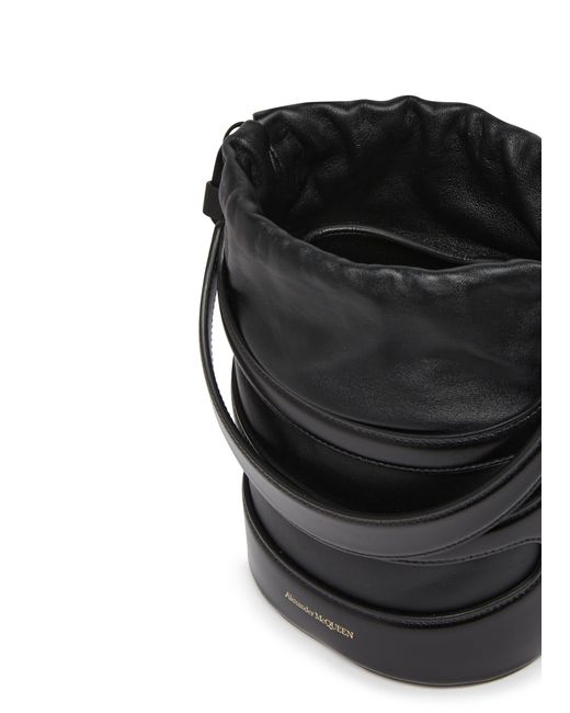 Alexander McQueen Black The Rise Bucket Bag