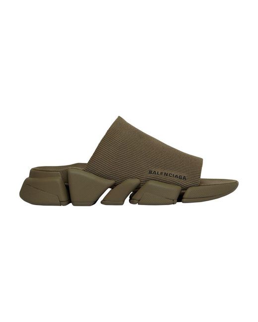 Balenciaga Brown Speed 2.0 Slide Recycled Mesh Sandal for men