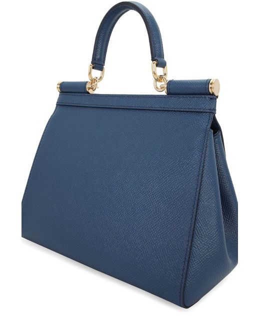 Dolce & Gabbana Royal Blue Mini Sicily Top Handle Bag