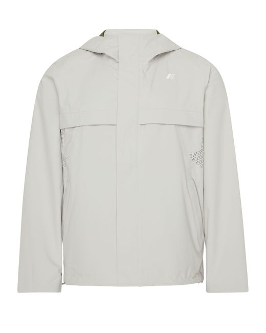 K-Way Gray Arnaud Eco Sd Contrast Windbreaker Jacket for men
