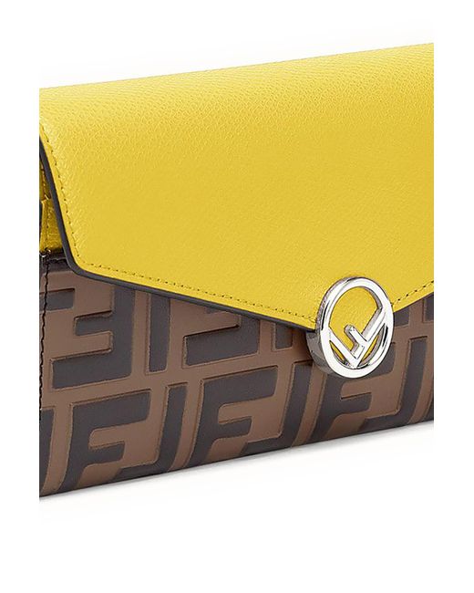 fendi wallet yellow