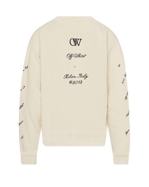Off-White c/o Virgil Abloh White 23 Logo Skate Crewneck Sweatshirt for men