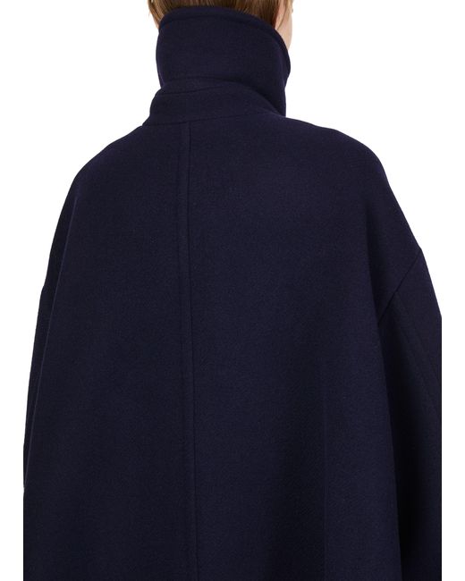 Manteau Oversize En Laine Melangee Chloé en coloris Blue