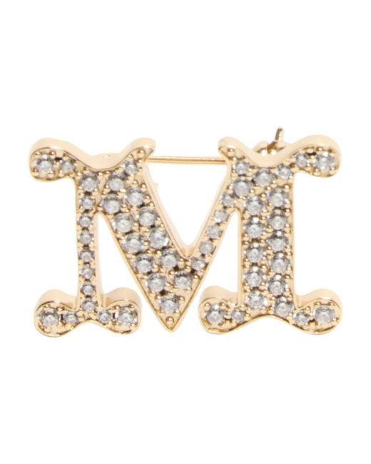 Max Mara Metallic Brosche Mit Bärchen