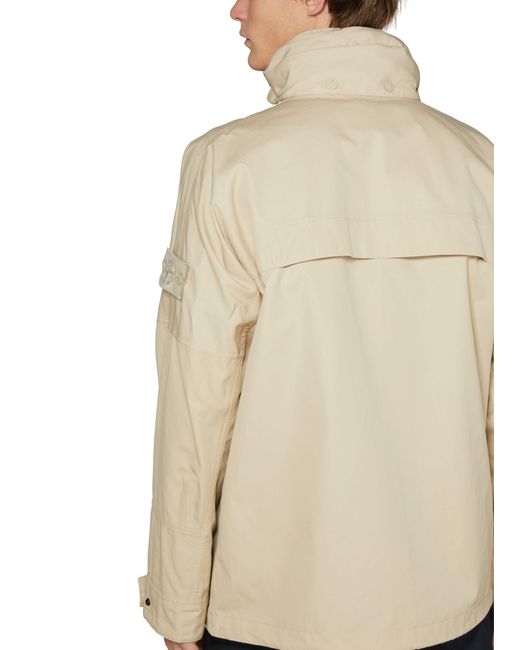 Stone Island Natural Jacket With Logo Patch for men