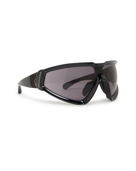 Rick Owens X Moncler - Sonnenbrille Shiny Wrapid in Gray für Herren