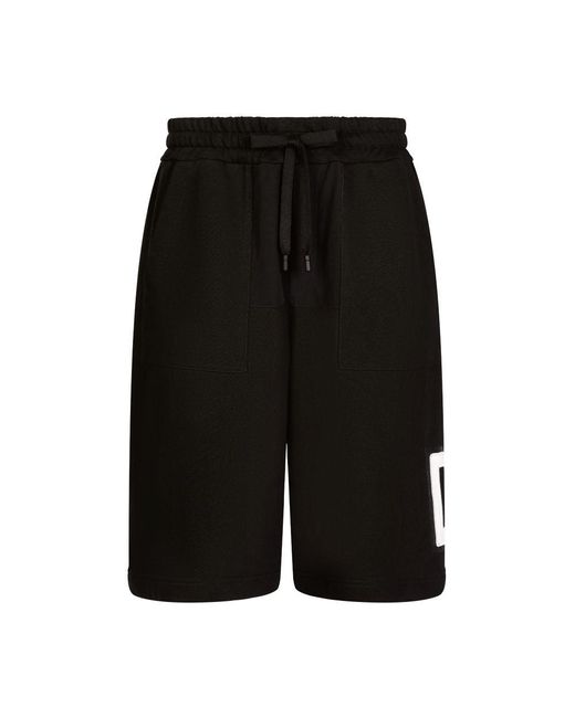 Dolce & Gabbana Black Jogging Shorts for men