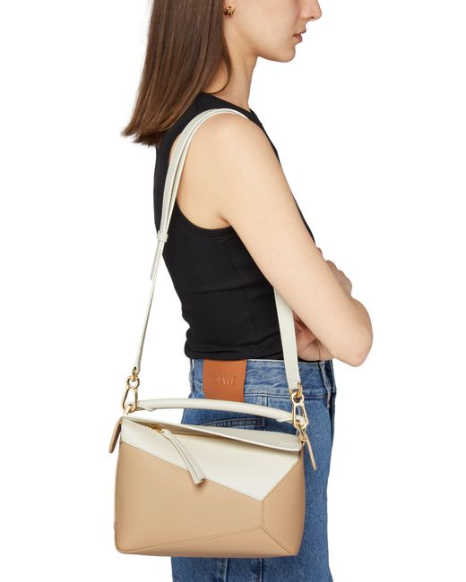 Loewe White Small Puzzle Bag