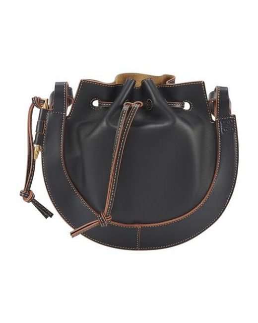 Loewe Black Small Horseshoe Saddle Bag